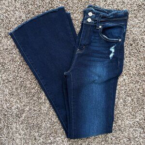 NWOT Kancan Trinity Frayed Hem Flare Jeans